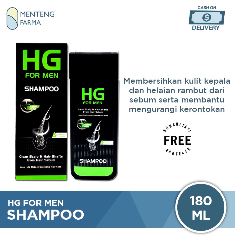 HG For Men Shampoo 180 ML - Perawatan Kulit Kepala, Menutrisi dan Mencegah Rambut Rontok