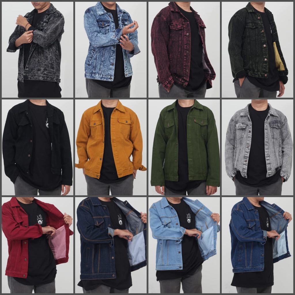 JAKET JEANS SANDWAS / JAKET JEANS / SANDWASH  PRIA / JAKET MURAH BISA COD