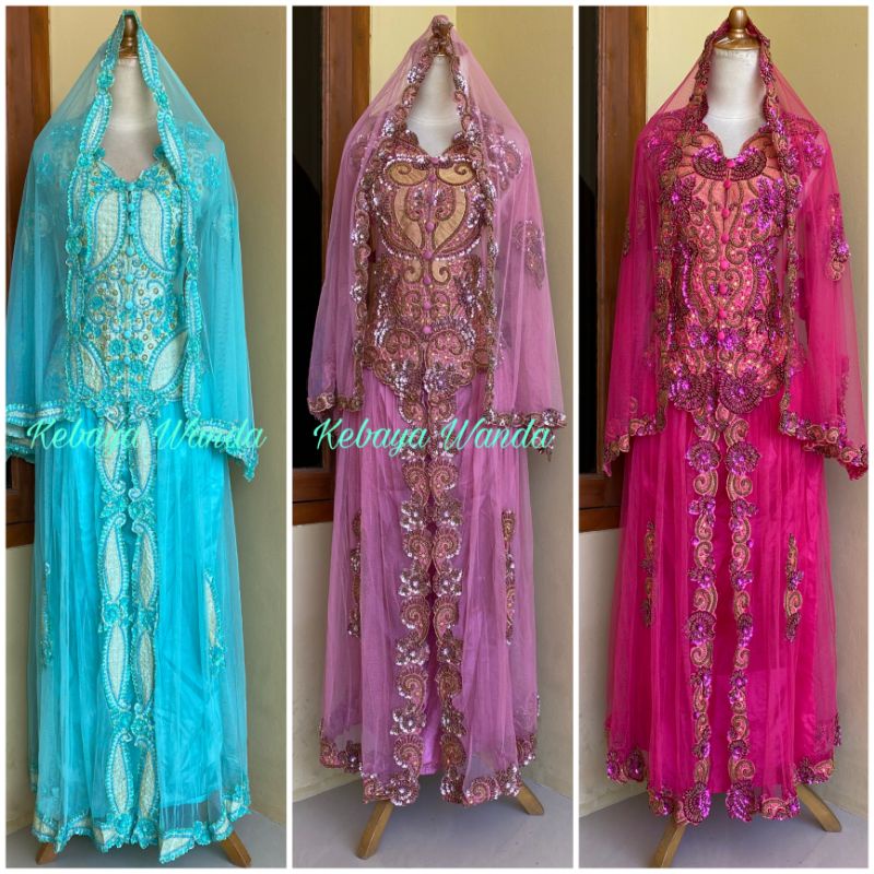 Kebaya Barbie Full Payet + Selendang / Kebaya Akad Pengantin / Kebaya Orang Tua / Kebaya Besan