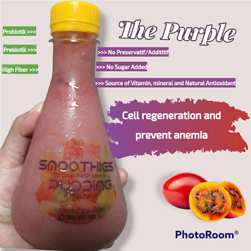 

ACBL Smoothies Puding Jus Fermentasi Terong Belanda The Purple 350 ml, Pengganti Nasi