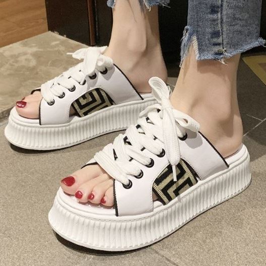 BJS01920 - RED/WHITE - SANDAL SEPATU WANITA SNEAKERS TALI FLAT SLIP ON SELOP SLOP SANTAI CASUAL FASHION IMPORT TERMURAH TERLARIS TERBARU BAGSTORE JAKARTA JSH01920