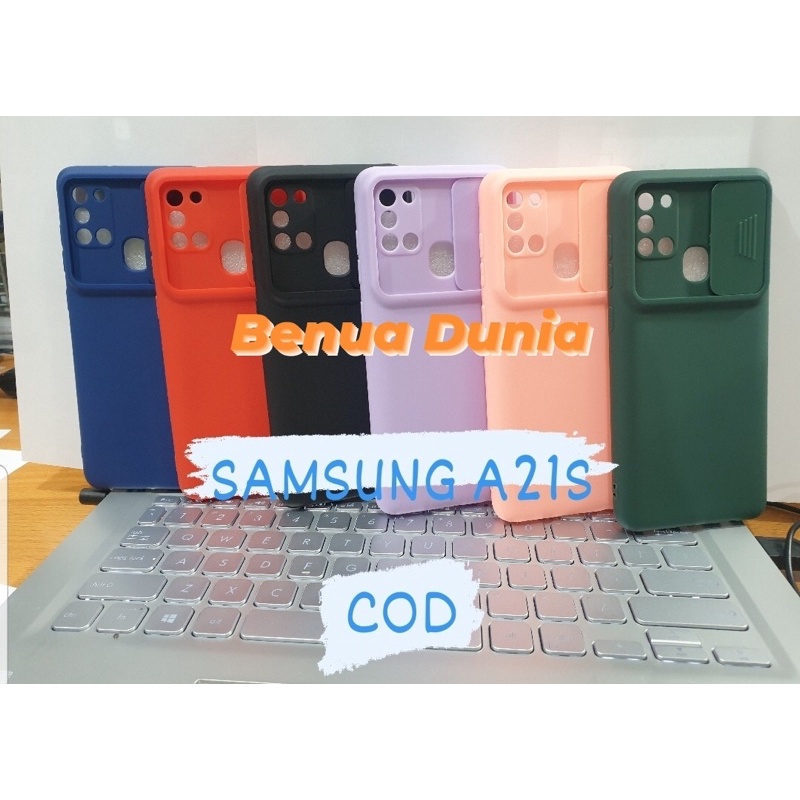 CASE SAMSUNG A21S / SOFCASE SLIDE MACARON PELINDUNG KAMERA SAMSUNG A21S - BENUA DUNIA