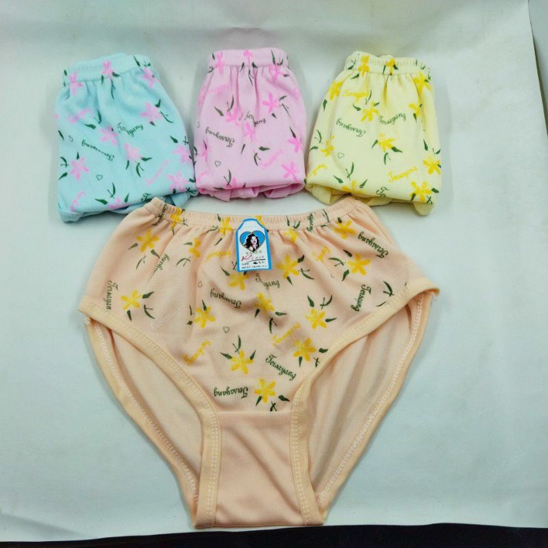 12 PCS Undies Celana Dalam Wanita Motif Hyget Ukuran ampe extra jumbo size 3L/ XXXL