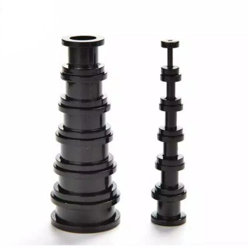 Tunnel black piercing piercing plastik ukuran 10mm sampai 22mm