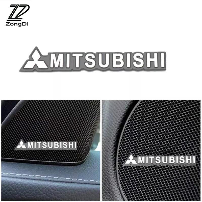 4pcs Stiker Emblem 3d Bahan Aluminum Untuk Speaker Audio Mobil Mitsubishi Xpander Mirage Lancer Pajero Kuda Outlander