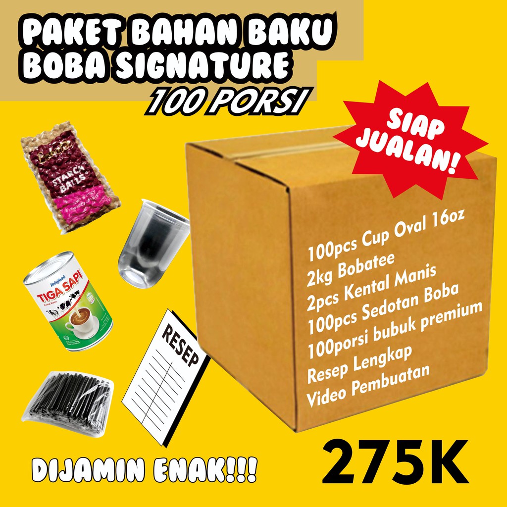 

PAKET USAHA BAHAN BAKU BOBA SIGNATURE 100 PORSI