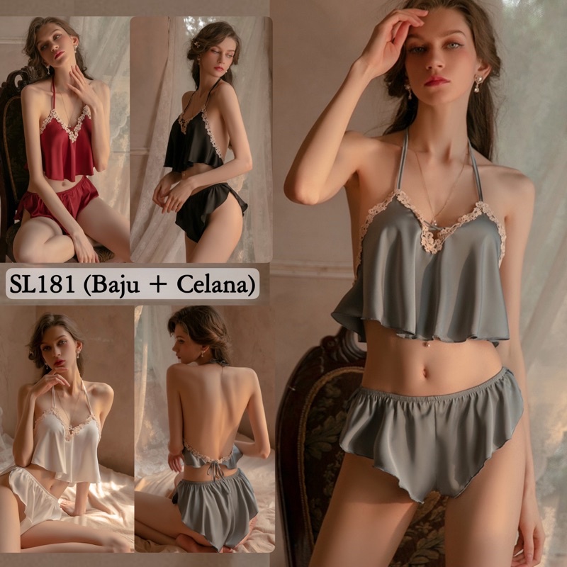 Sexy Lingerie baju tidur sexy wanita / Lingerie sexy wanita bahan satin 181