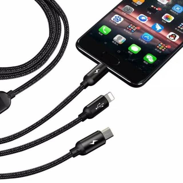 Mcdodo 3 in 1 cable kabel charging charger micro usb lightning Type-C