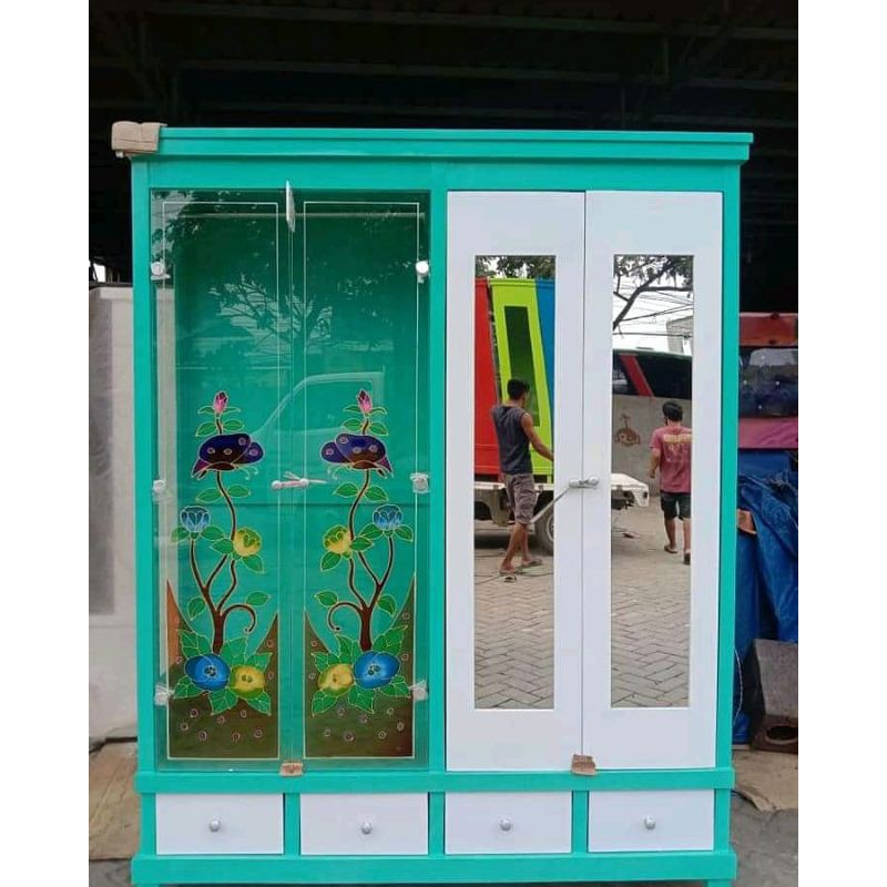 Lemari gamis/Lemari pakaian/Lemari baju kaca