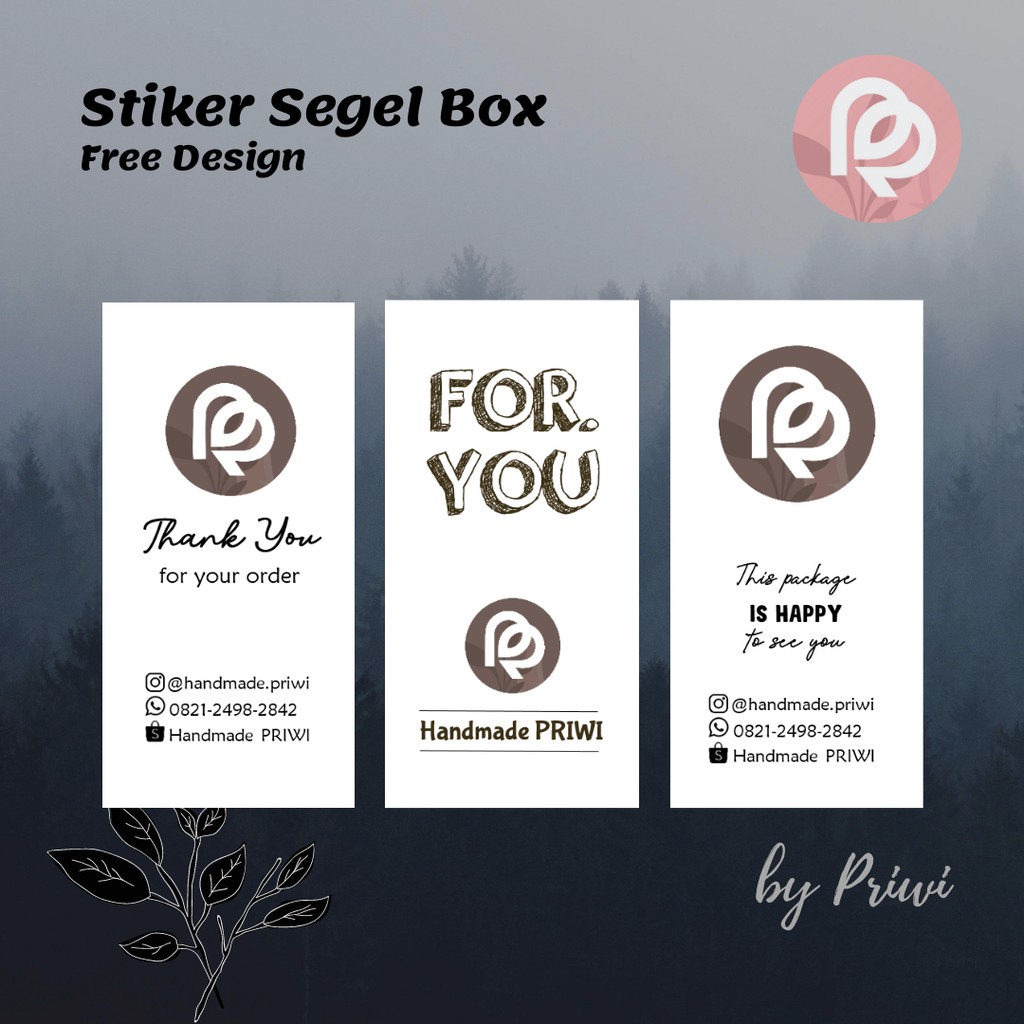 

[ KHUSUS HITAM PUTIH ] STIKER SEGEL BOX HAMPERS CUSTOM