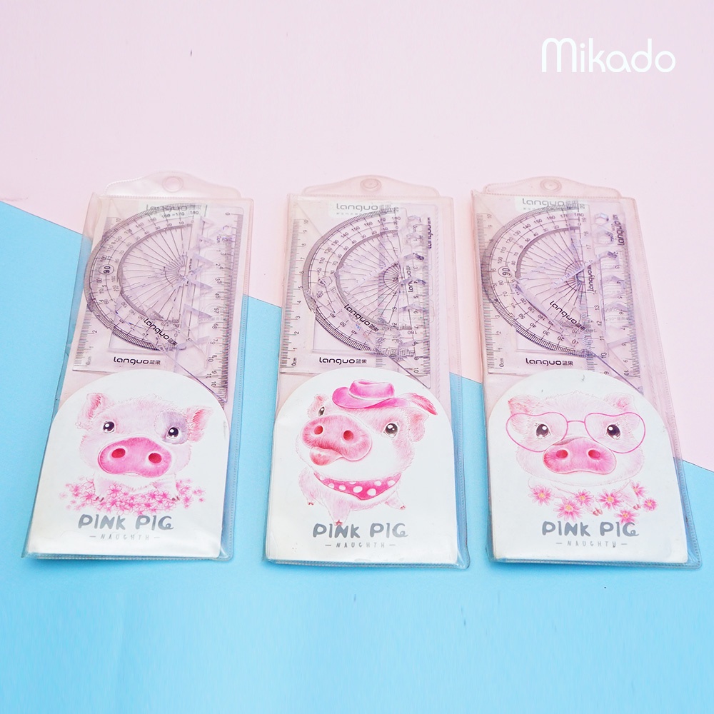 

Ruler Set 4pcs / Penggaris set 4pcs Pig