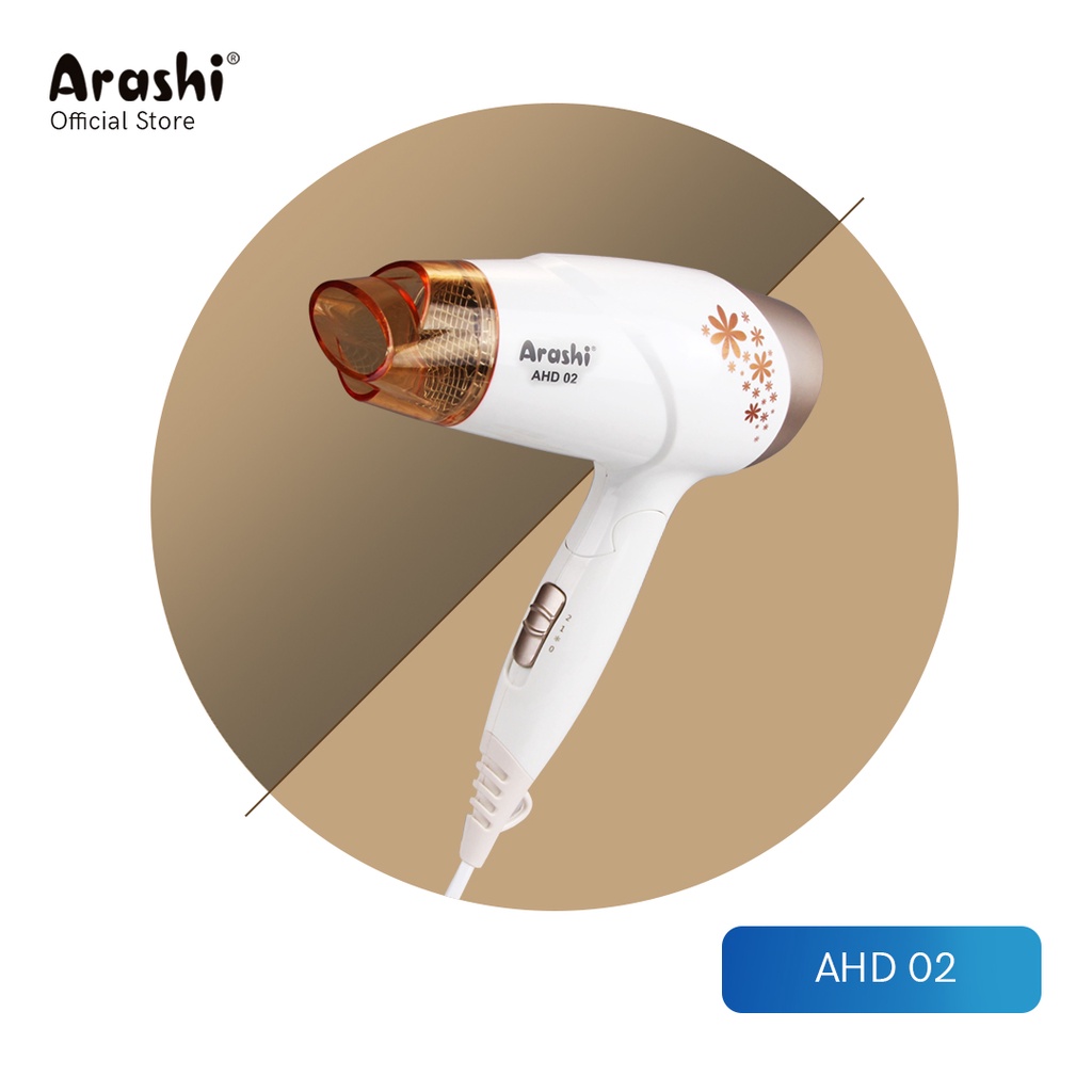 Arashi AHD02 Hair Dryer Pengering Rambut Low Watt