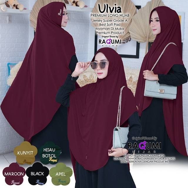 ULVIA ORIGINAL RAQUMI HIJAB | RAQUMI KLATEN | Bergo Maroon |Bergo Jumbo |Bergo Syari |Bergo Soft Pad