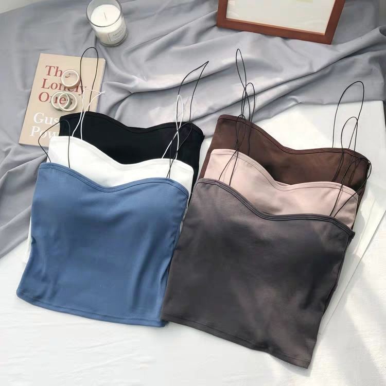 TELLY ➡️ 057 Tank top Bra With Cup BH Singlet Wanita Import