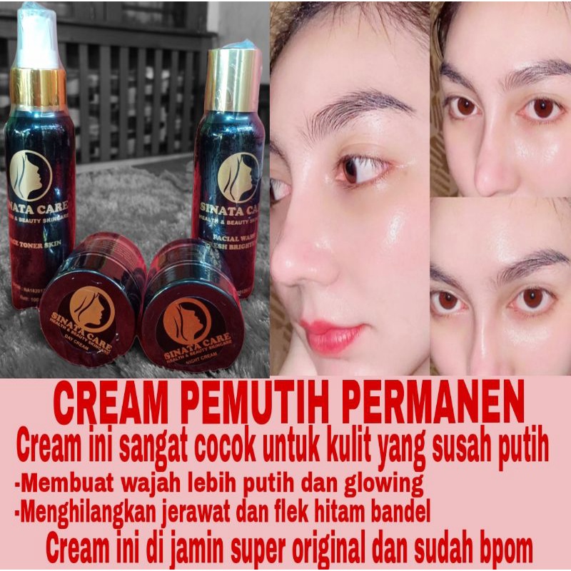 CREAM PEMUTIH WAJAH GLOWING BPOM /SINATA CARE SUPER ORI