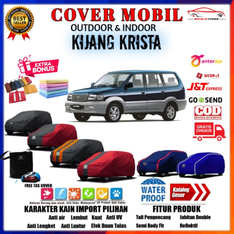 Body Cover Mobil Kijang Krista, Sarung Mobil Toyota Kijang Krista 2002, 2003, 2004 / Slimut Outdoor