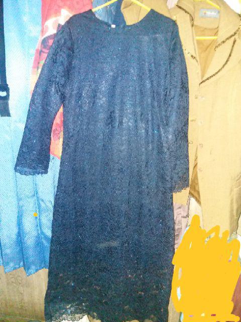 Set Liza Navy/long Tunik/bawahan Wanita/batik