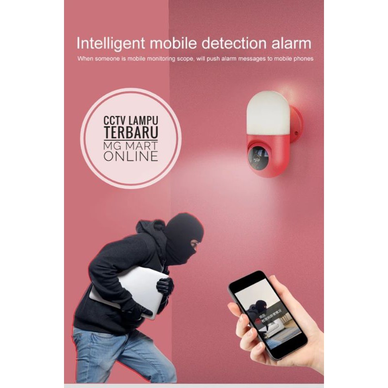 cctv hp lampu dinding 1080p