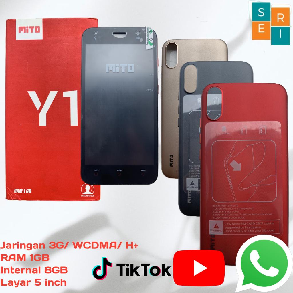 HP MITO Android A79 Y1 Jaringan 3G Promo Cuci Gudang Murah Meriah RAM 1GB Internal 8GB + Tambahan SD