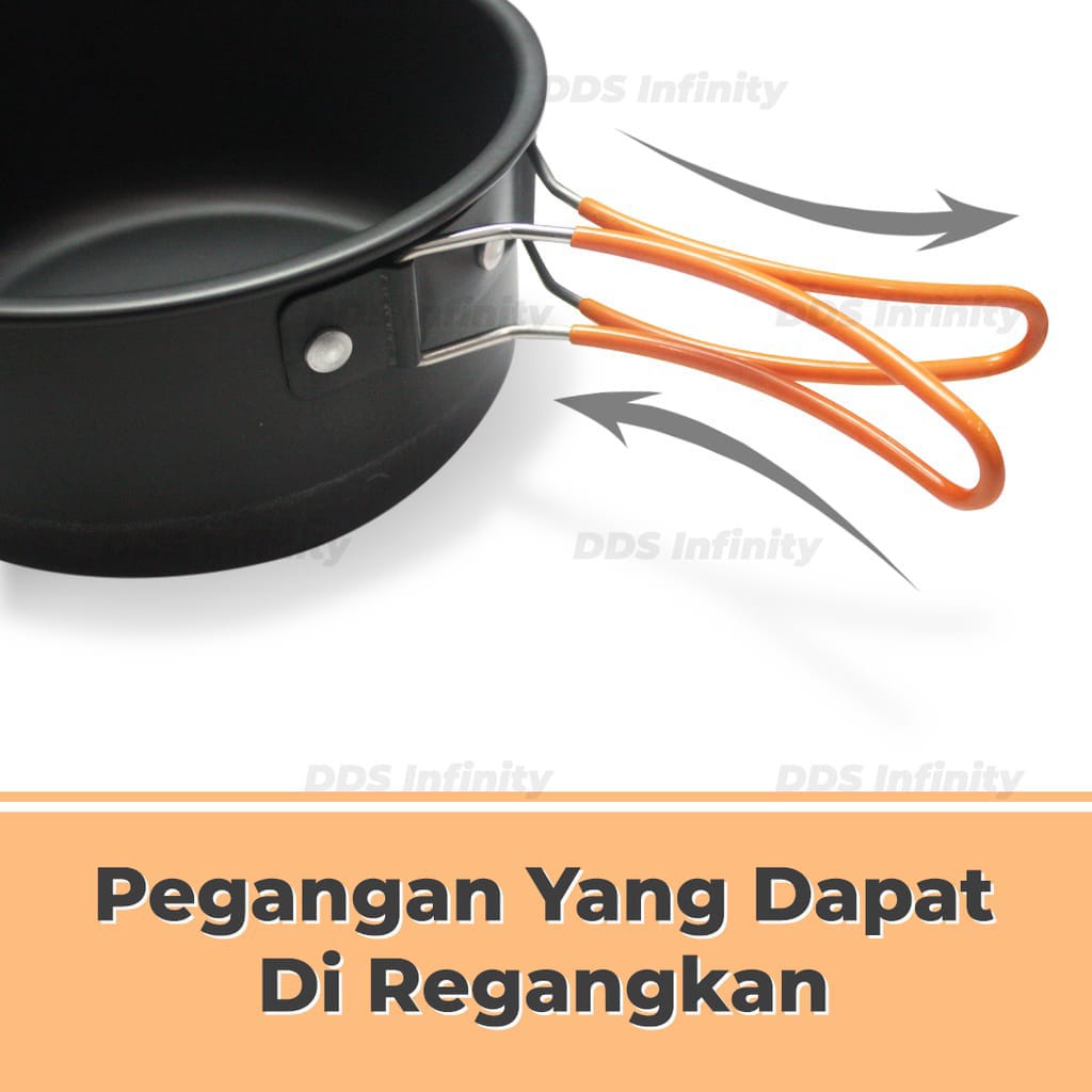 [COD] Cooking set Ds 200 - alat masak camping - cooking set outdoor - coking set camping - set alat masak camping - panci camping set