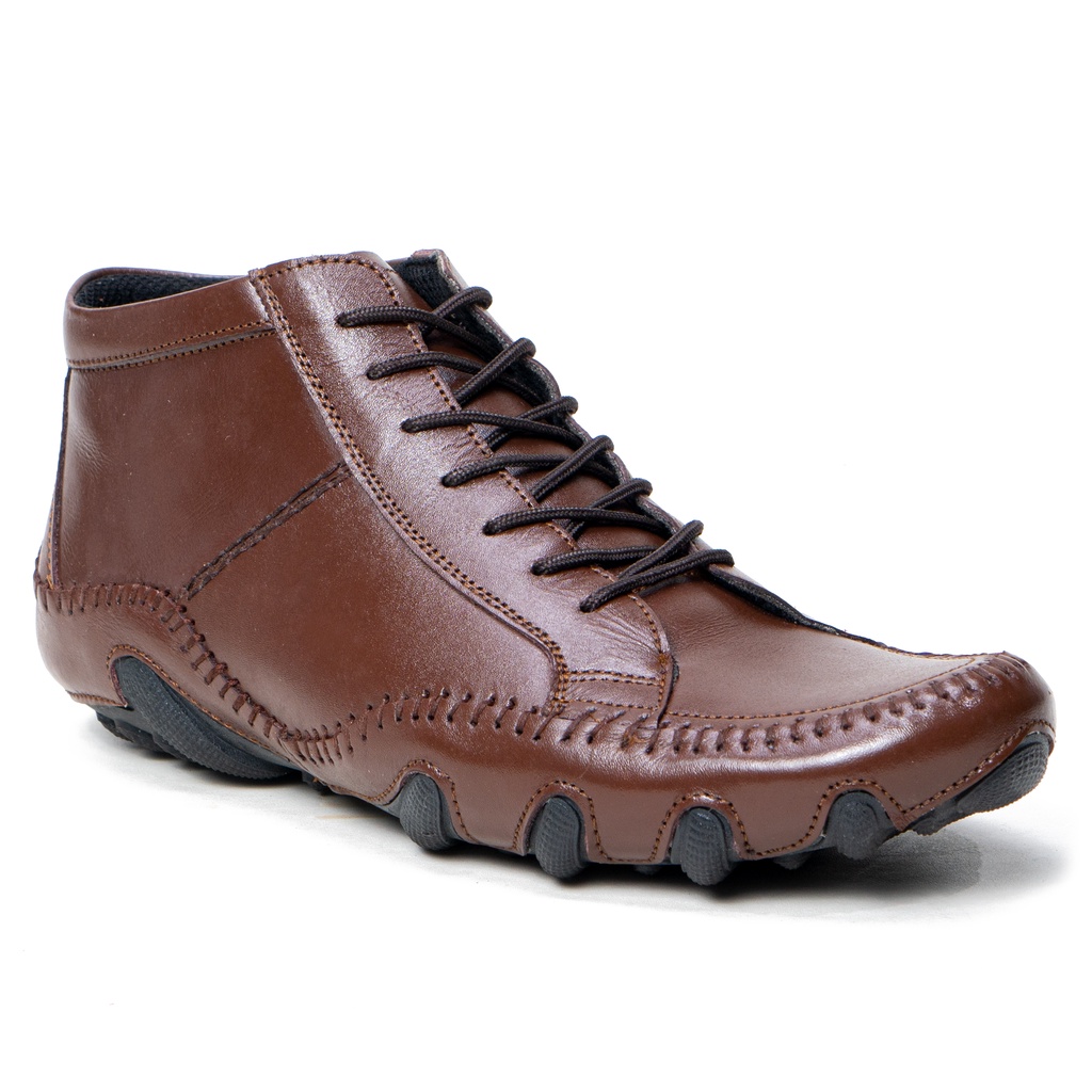 Sepatu Boots Casual Pria Dewasa Kulit Asli Original Model Tali Semi Formal Fordza BR2527