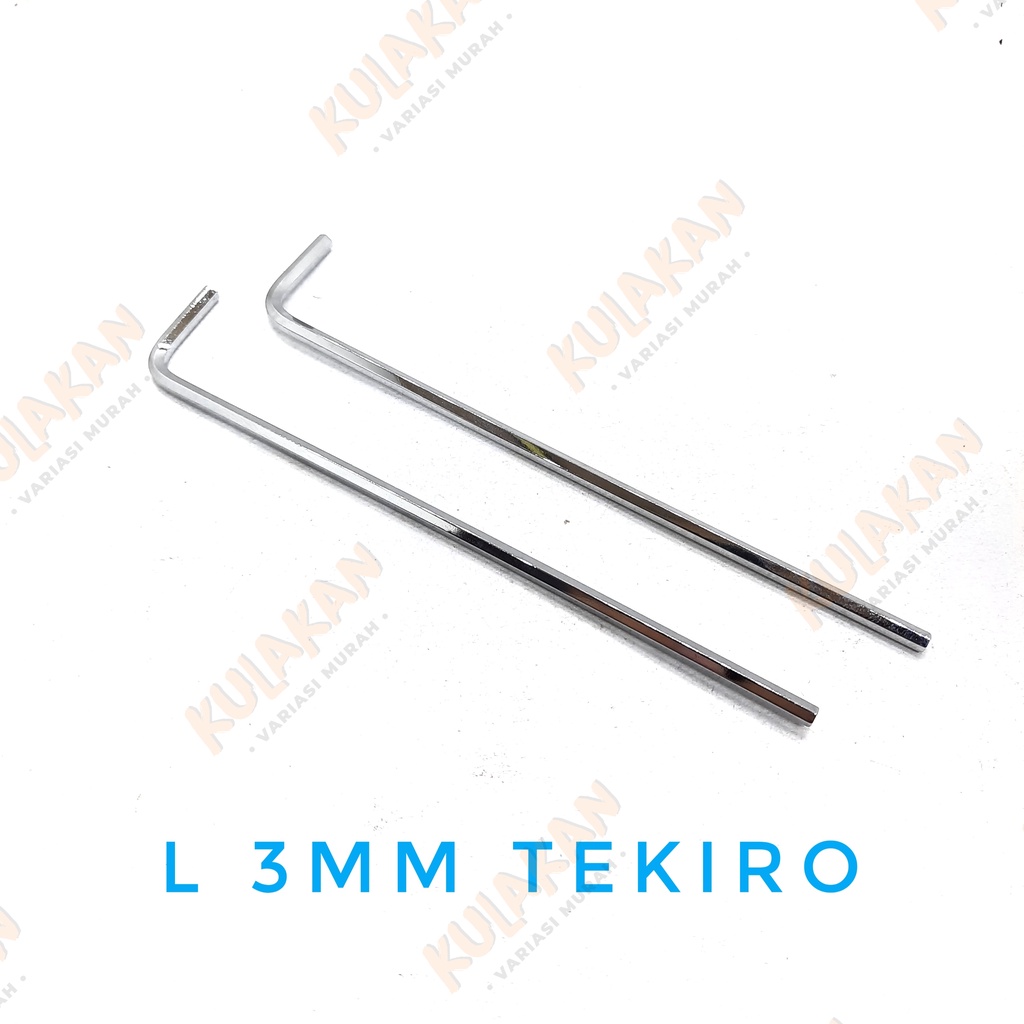 Tekiro Kunci L Eceran Panjang 3mm 4mm 5mm 6mm L Hex Key Long 4 5 6 Satuan Tekiro Asli