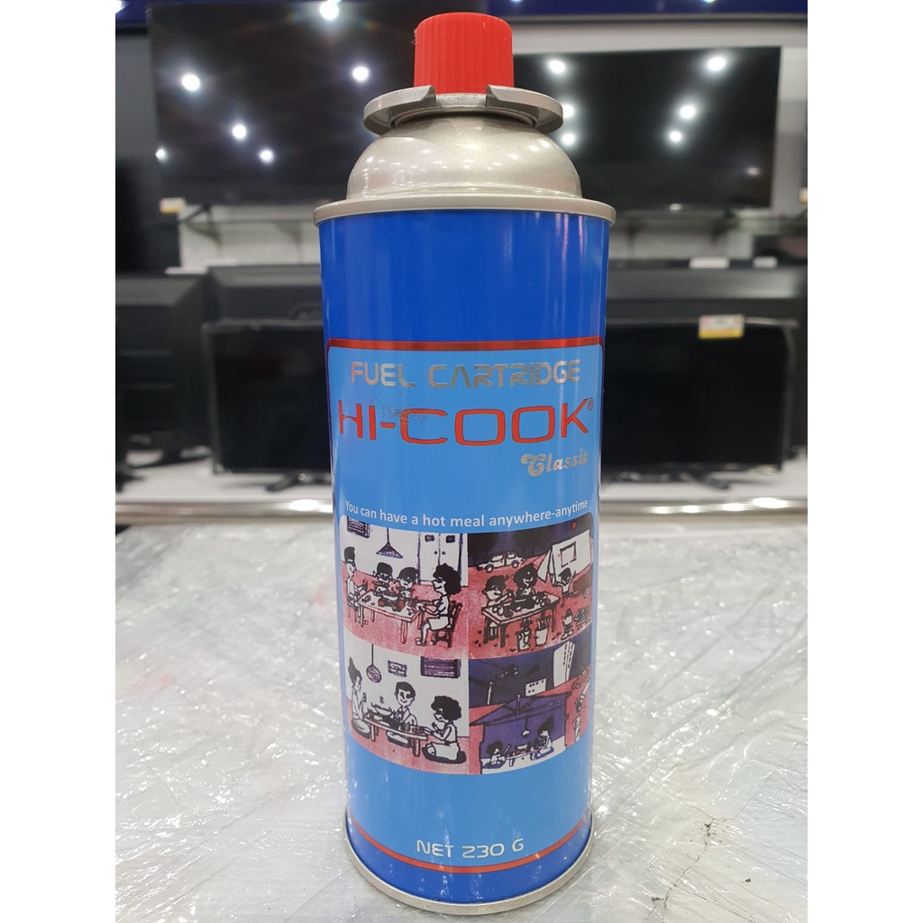 Fuel Catridge Butane Hicook 230gr / Tabung Gas Kaleng Mini Hicook