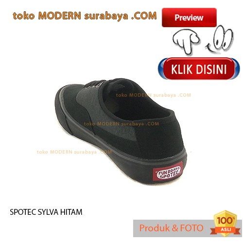 SPOTEC SYLVA HITAM sepatu sekolah pria casual sneakers