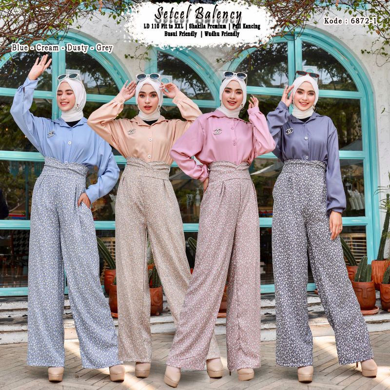 SETELAN CELANA TUNIK BUNGA PAKAIAN WANITA BUSUI BAJU SETCEL ONESET