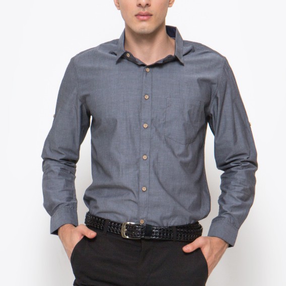 Nevada Kemeja Polos Pria