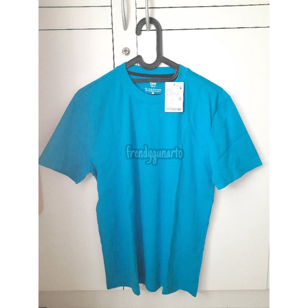 Kaos Distro POLOS GIORDANO BIRU ORIGINAL BARU Wanita Pria Cotton Combed 30s