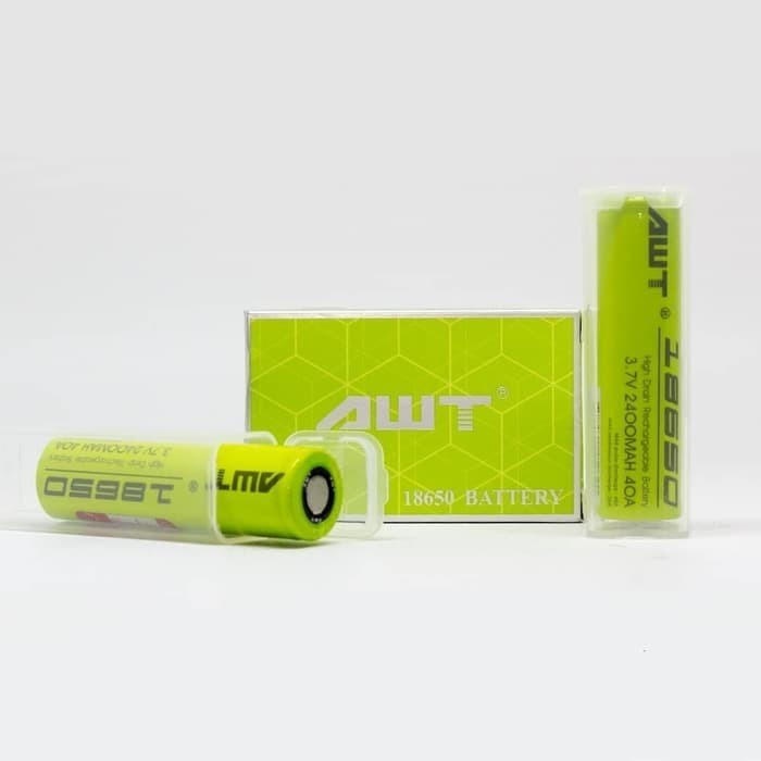 Authentic Battery AWT Green 18650 2400Mah 40A