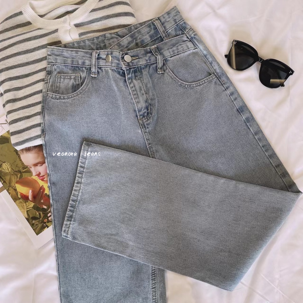 celana jeans kekinian highwaist kulot jeans wanita loose
