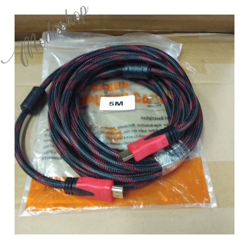 KABEL HDMI 5M 5 M 5 METER LAPTOP KE LED TV ( HDMI TO HDMI )