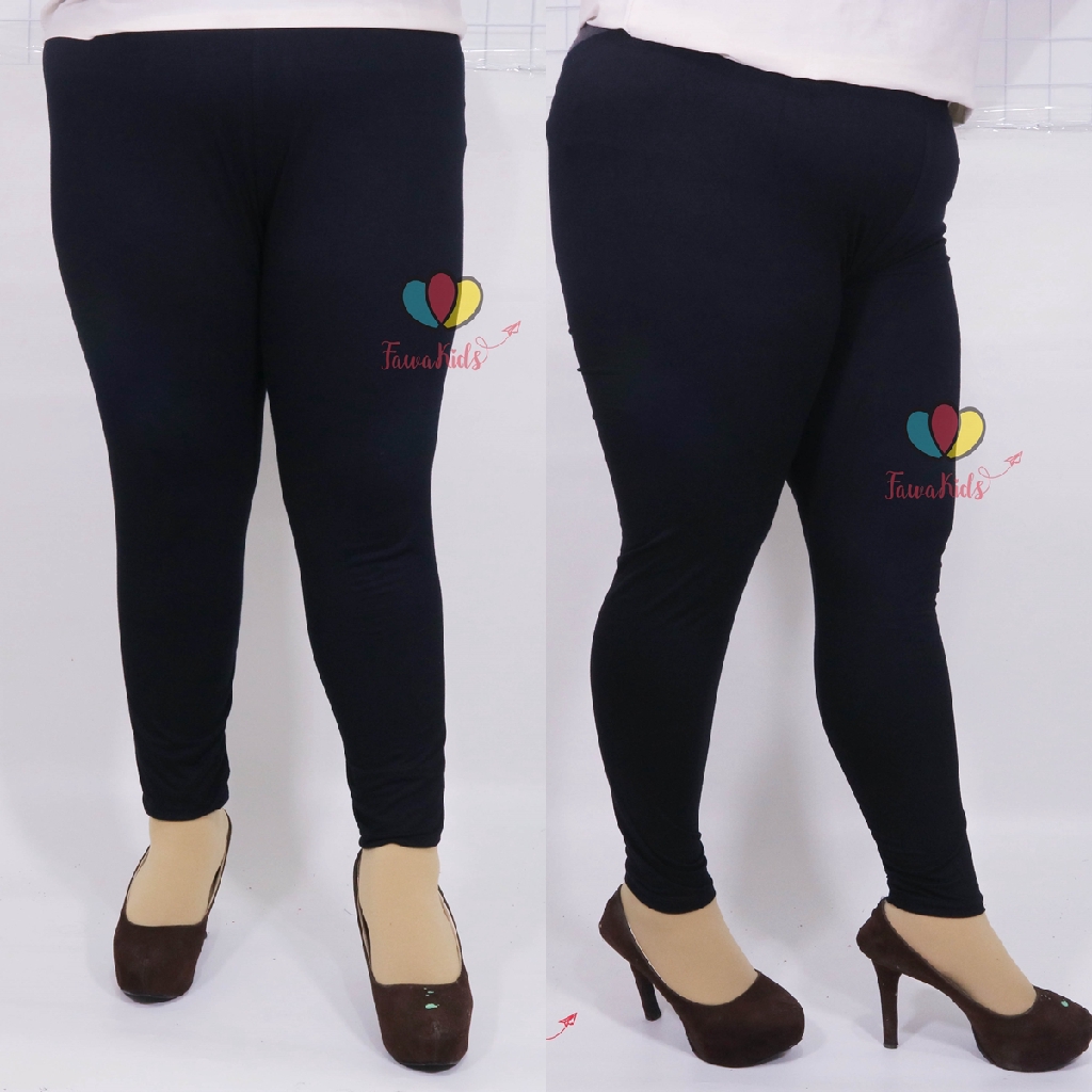 ( SUPER JUMBO ) Legging Wanita Kaos Polos / Celana Polos Panjang Leging Dewasa Big Size Dalaman Adem