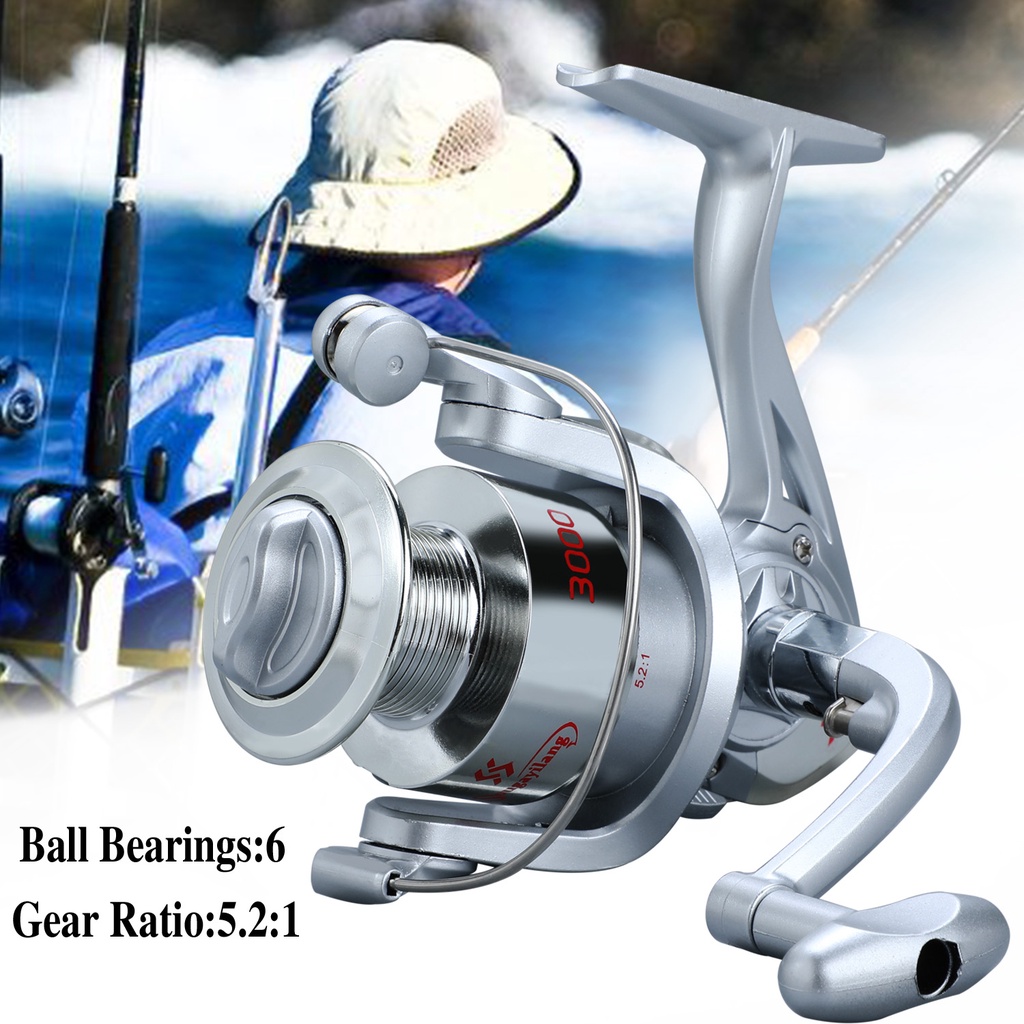 Sougayilang 1000-4000 Spinning Fishing Reel Gear Ratio: 5.2:1 Fishing Tackle yang hemat biaya Reel Pancing