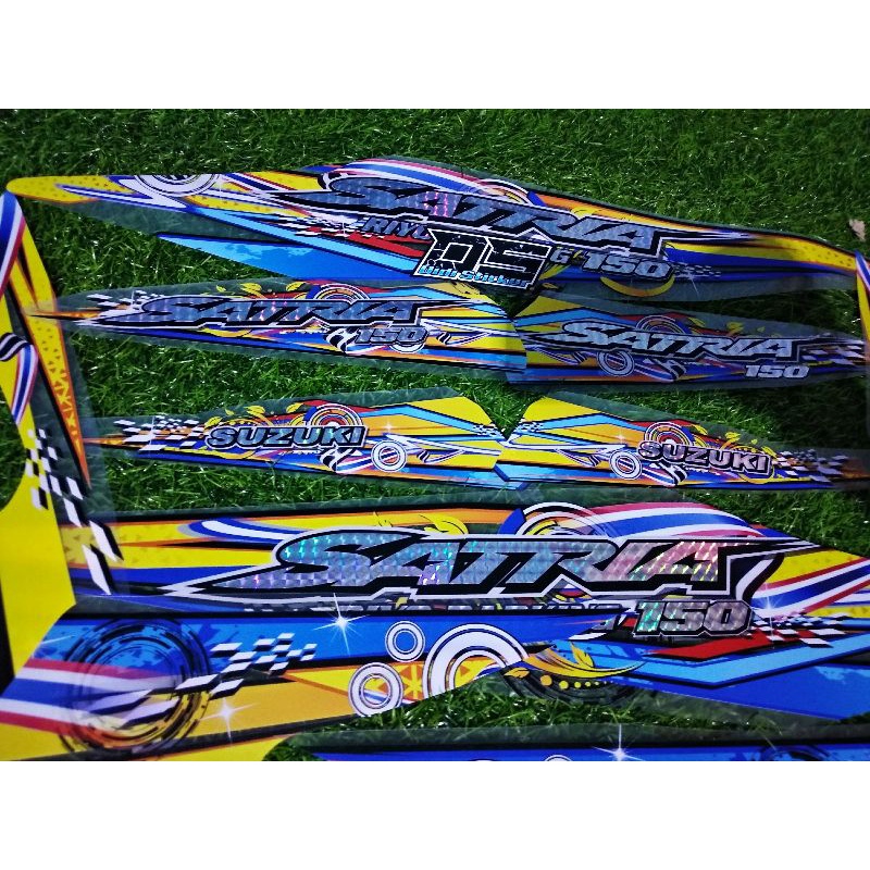 STRIPING TRANSPARAN HOLOGRAM KARBON SATRIA FU BARONG COSTUM KEREN II STRIPING VARIASI SATRIA FU BARO