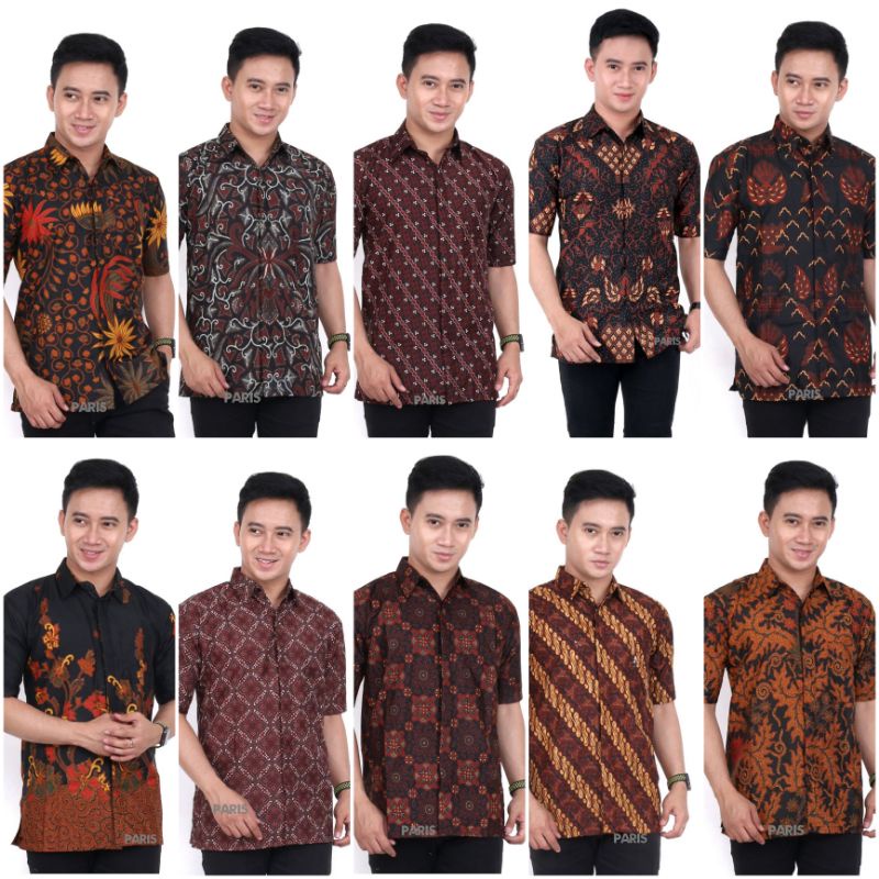 HEM BATIK LENGAN PENDEK BATIK SOGAN UNGGUL JAYA PREMIUM