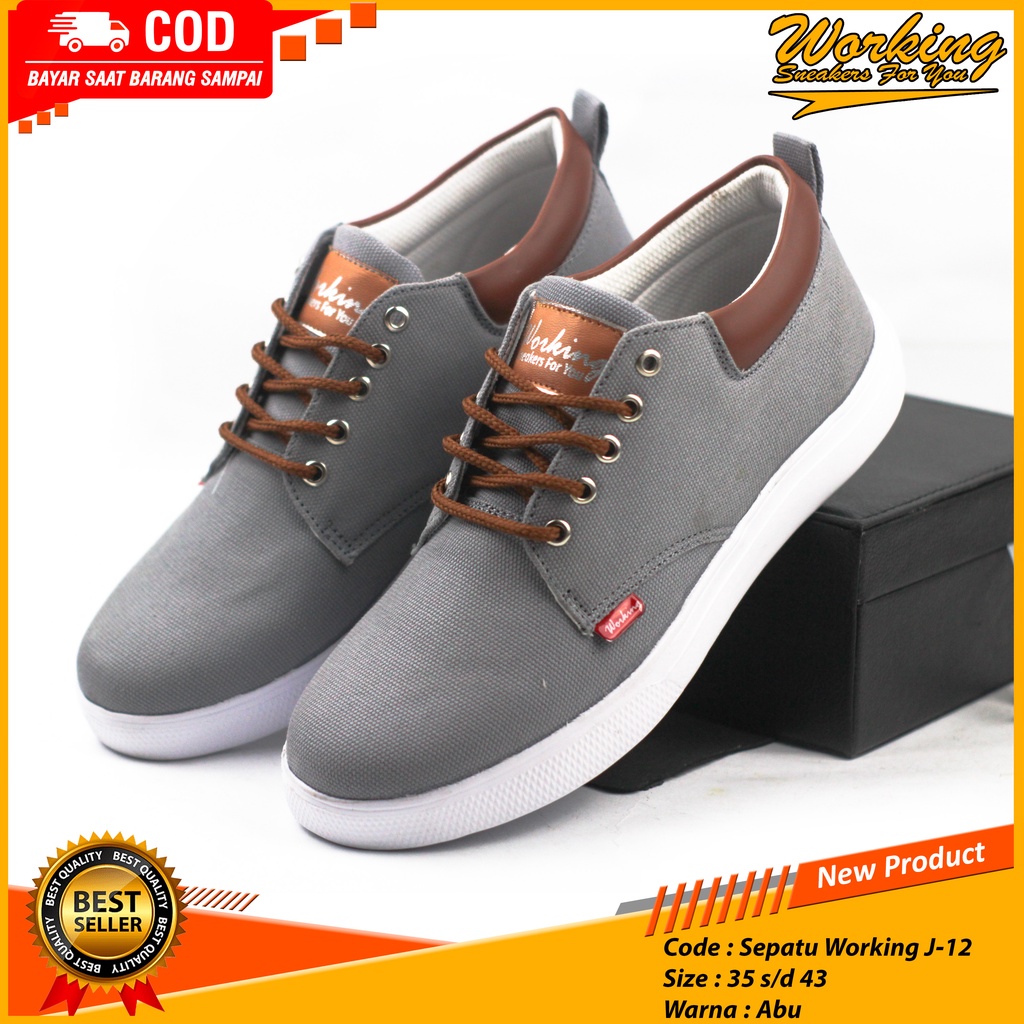 Working Sneakers For You Sepatu Pria/Wanita Kerja J-12 Size 36-43