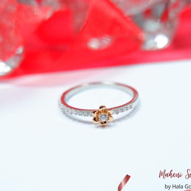 Cincin Emas Mahoni Collection by Hala Gold 18K RI210435