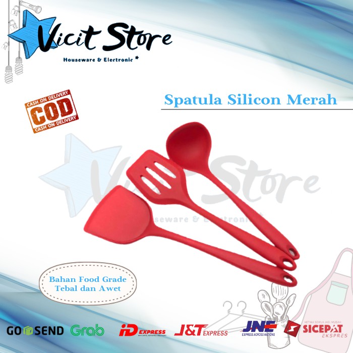 Spatula Sodet Full Silikon Tahan Panas 3 varian ( Harga 1pcs ) kode 190