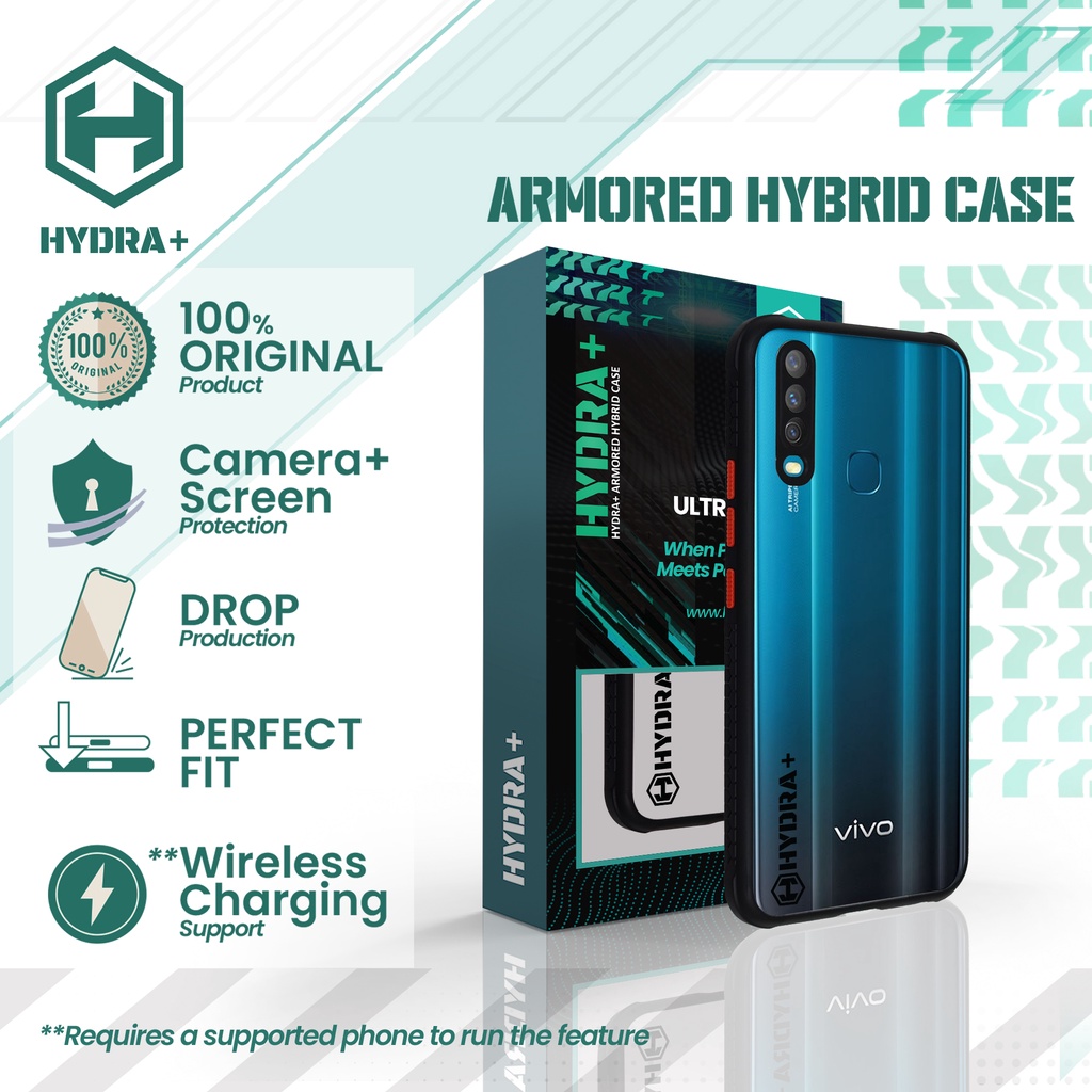 HYDRA+ Vivo Y17 Y15 Y12 Y12i Armored Hybrid Case - Casing Hardcase Soft