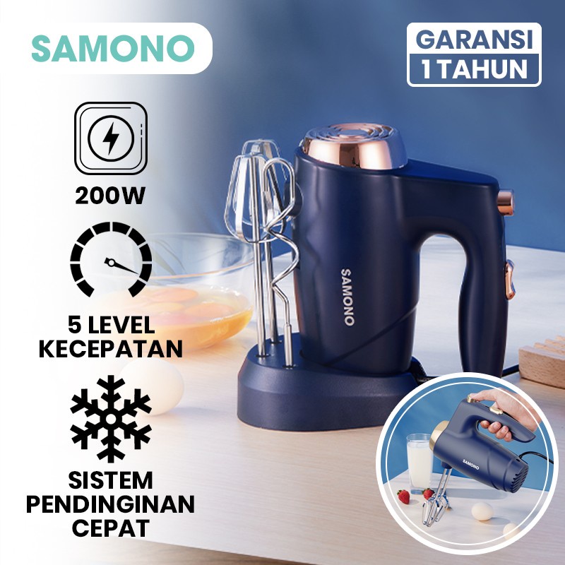 HAND MIXER SAMONO SW-THMB 200 SERBAGUNA MESIN PENGHALUS