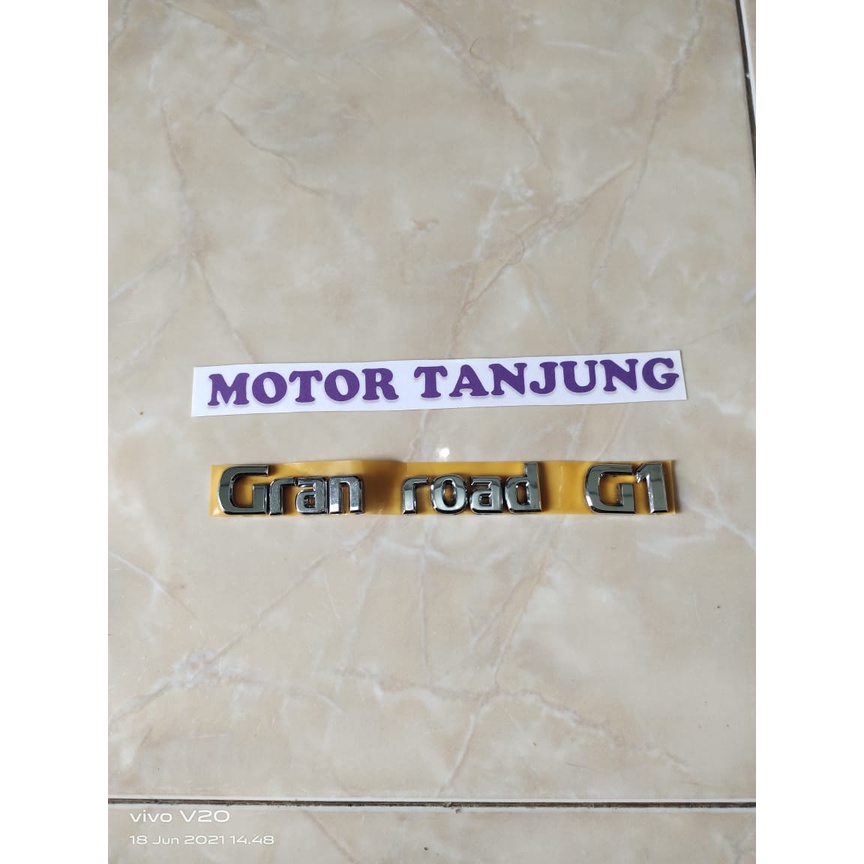 EMBLEM LOGO TULISAN GRAN ROAD G1 ORIGINAL