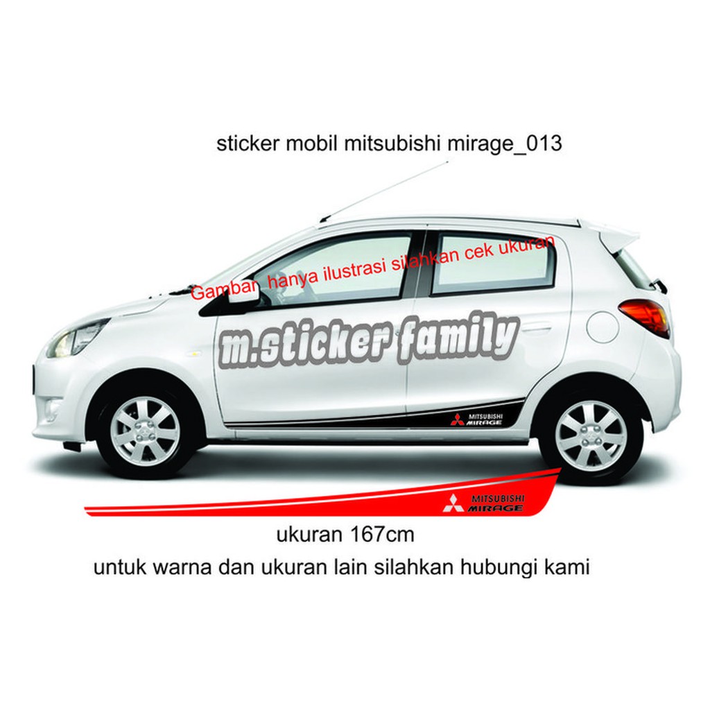 Otomotif Sticker Mobil Sticker Cutting Mobil Mitsubishi Mirage 013 Shopee Indonesia
