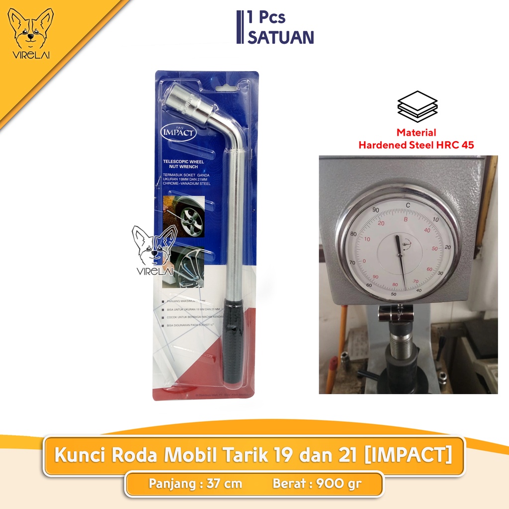 kunci roda mobil tarik 19 - 21 mm [19 dan 21]