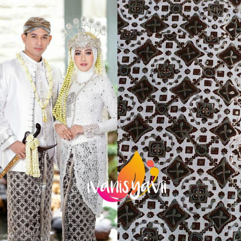 Sepasang Jarik Pengantin INSTAN Prodo, Motif Kotak Putih