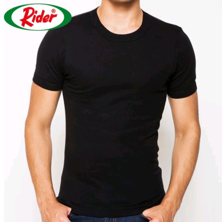 Kaos Dalam Rider Lifestyle Tshirt Man R223BWH Hitam Pcs 1 in 1 Round Neck / Rider Underwear