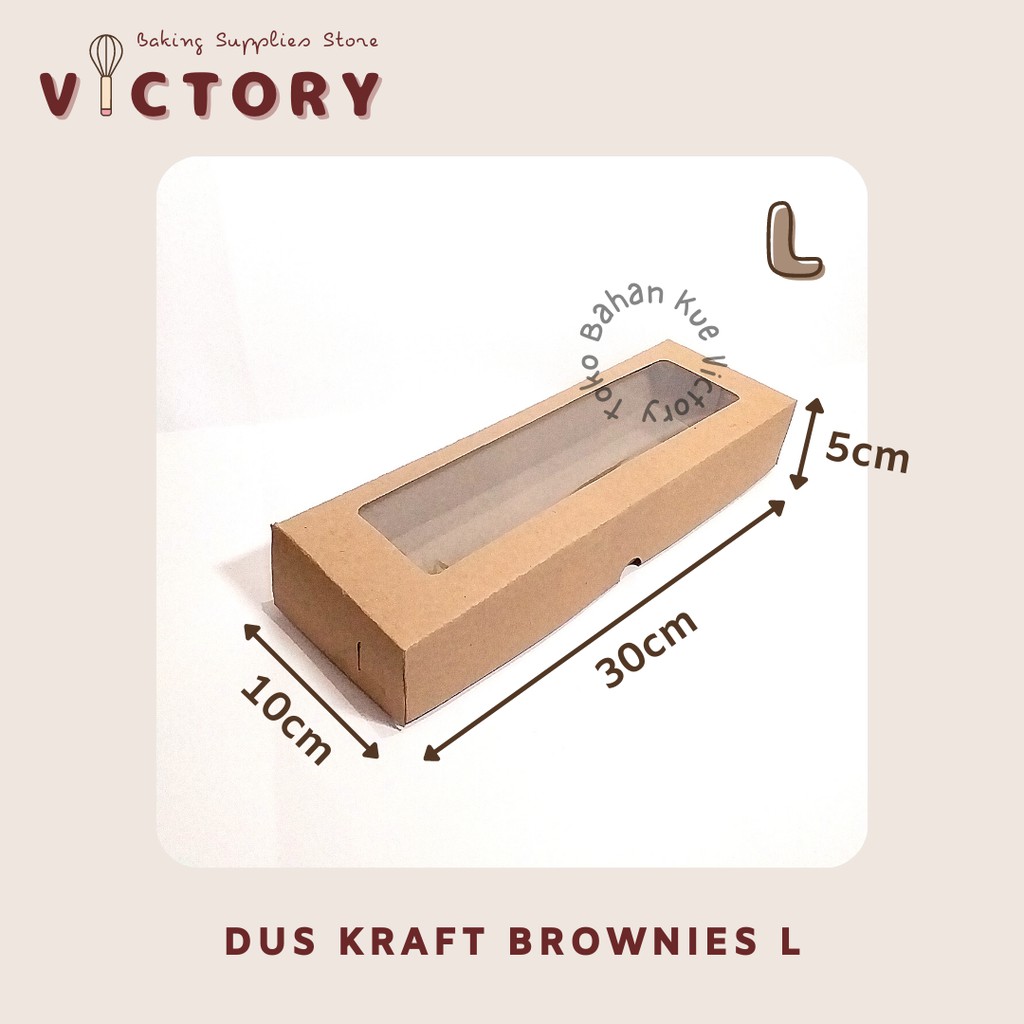 

Dus Brownies Kraft L 30x10x5cm (5pcs) - Dos Makanan