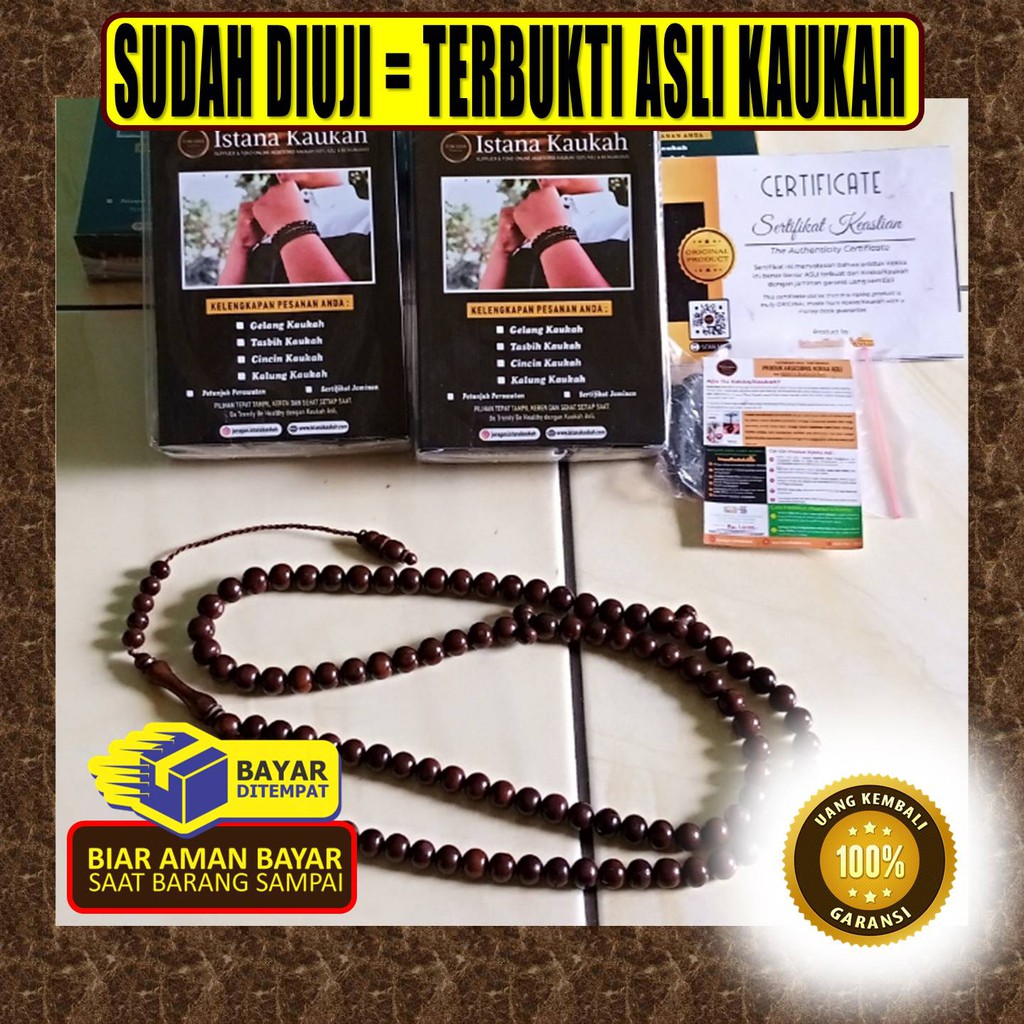 KHAS MEKKAH, TASBIH KOKKA 99 BUTIR 8 MM Kaukah Mesir Asli